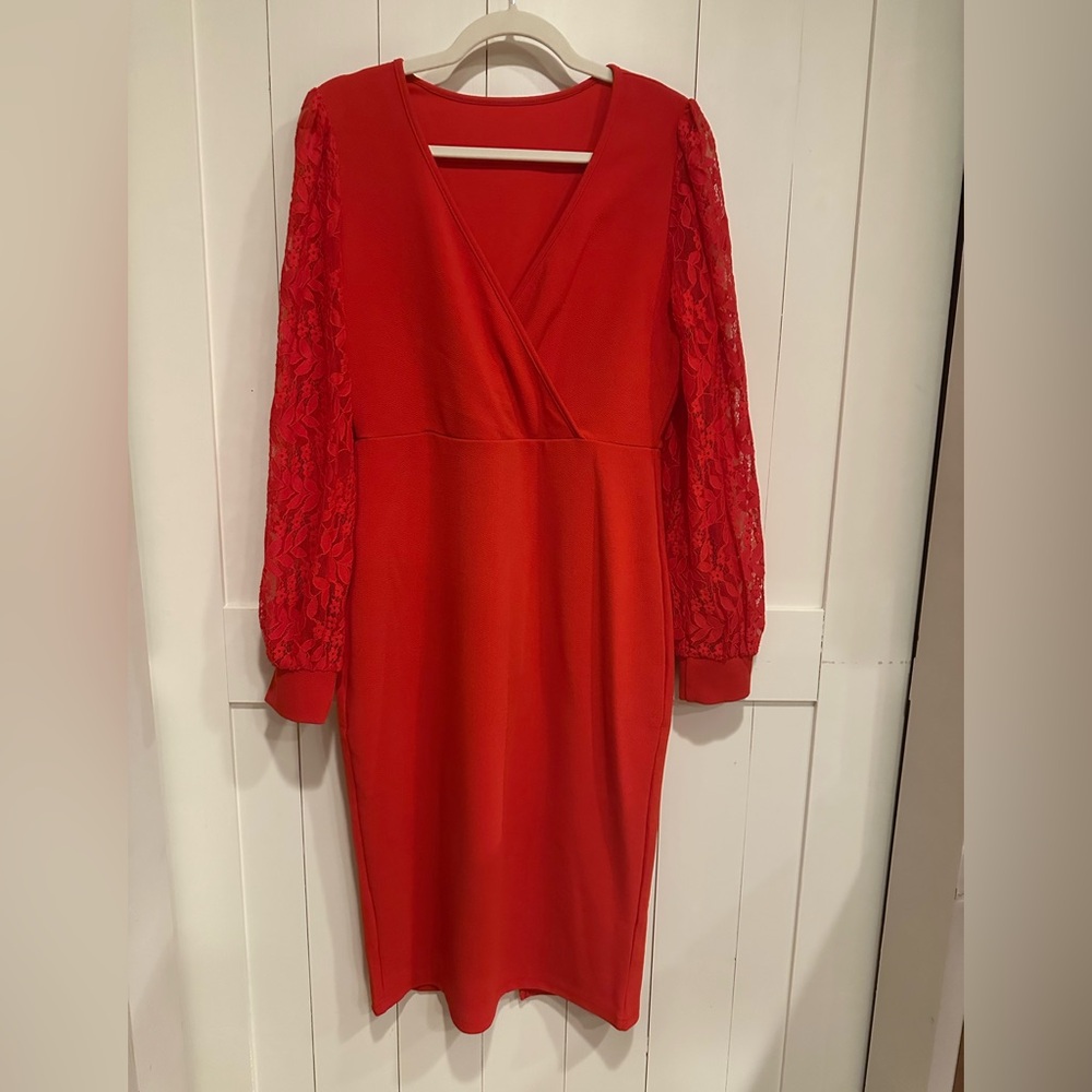 Bodycon red dress Size L